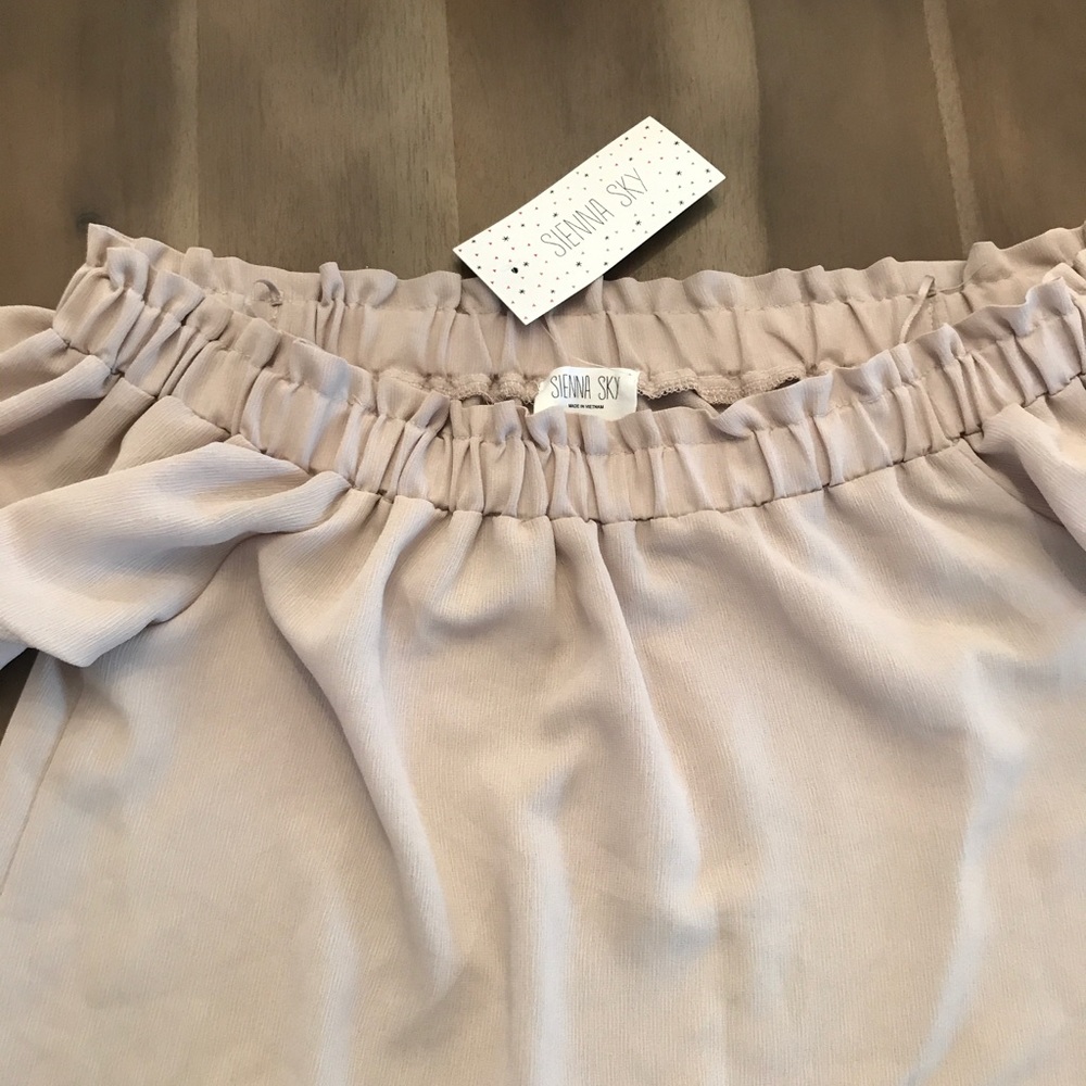 Super cute light tan summer top, new with tags;